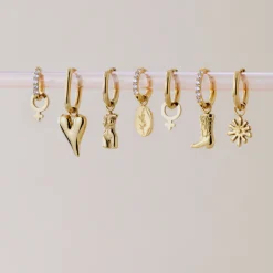 Female Icon Hoop Set Small Gold