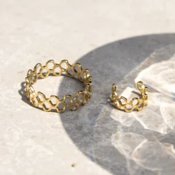 Fish Scale Ring Roségold