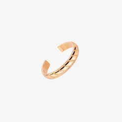 Flat Stripe Toe Ring Roségold