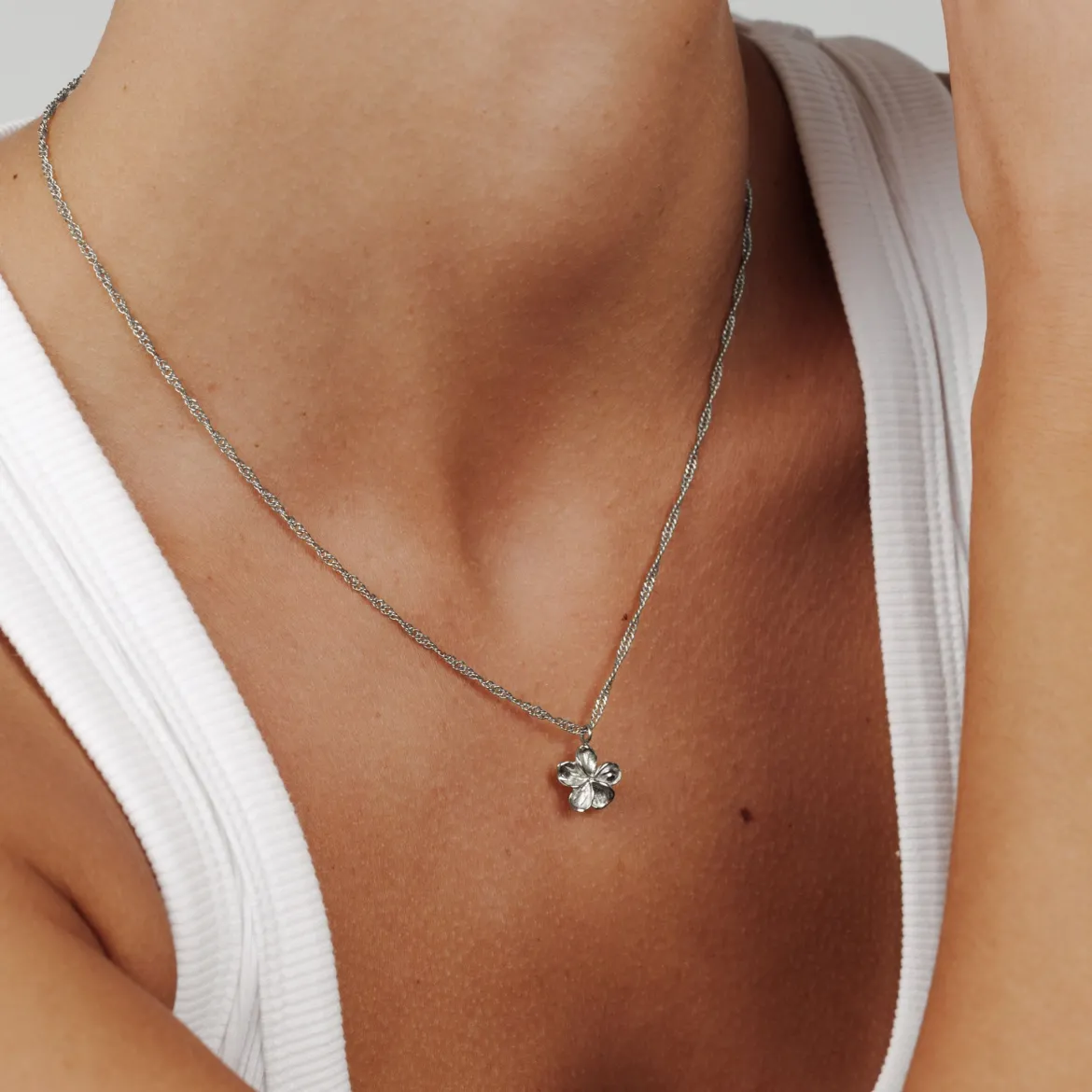 Flora Necklace Silber