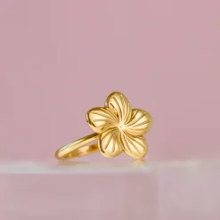 Floral Glow Ring Gold