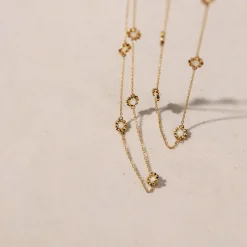 Flower 'n' Beads Necklace Roségold