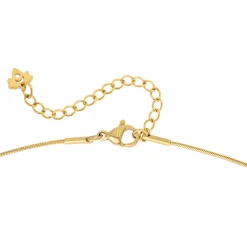 Flower Tile Necklace Gold
