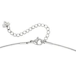 Flower Tile Necklace Silber
