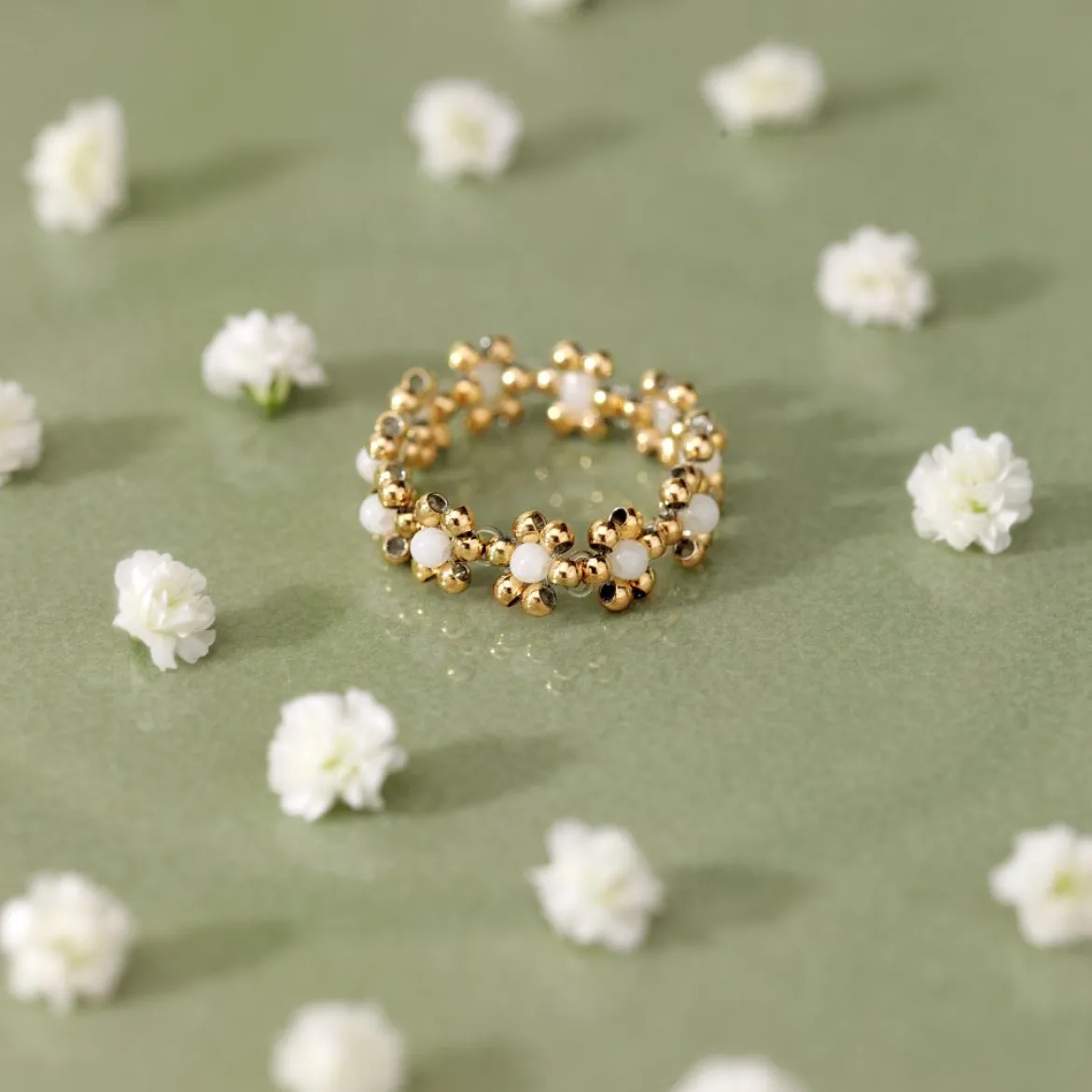 Flowery Ring Roségold