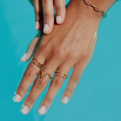 Flowing Gap Ring Roségold