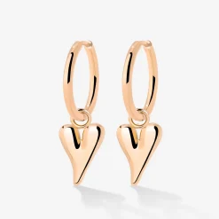 Flowy Heart Hoop Set Medium Roségold