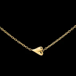 Flowy Heart Necklace Gold