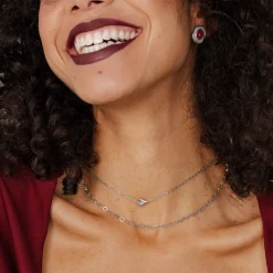 Flowy Heart Necklace Silber