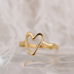 Flowy Heart Ring Roségold