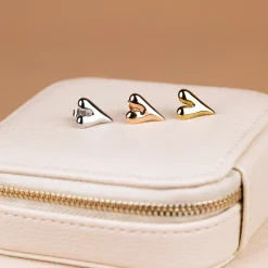 Flowy Heart Studs Small Roségold