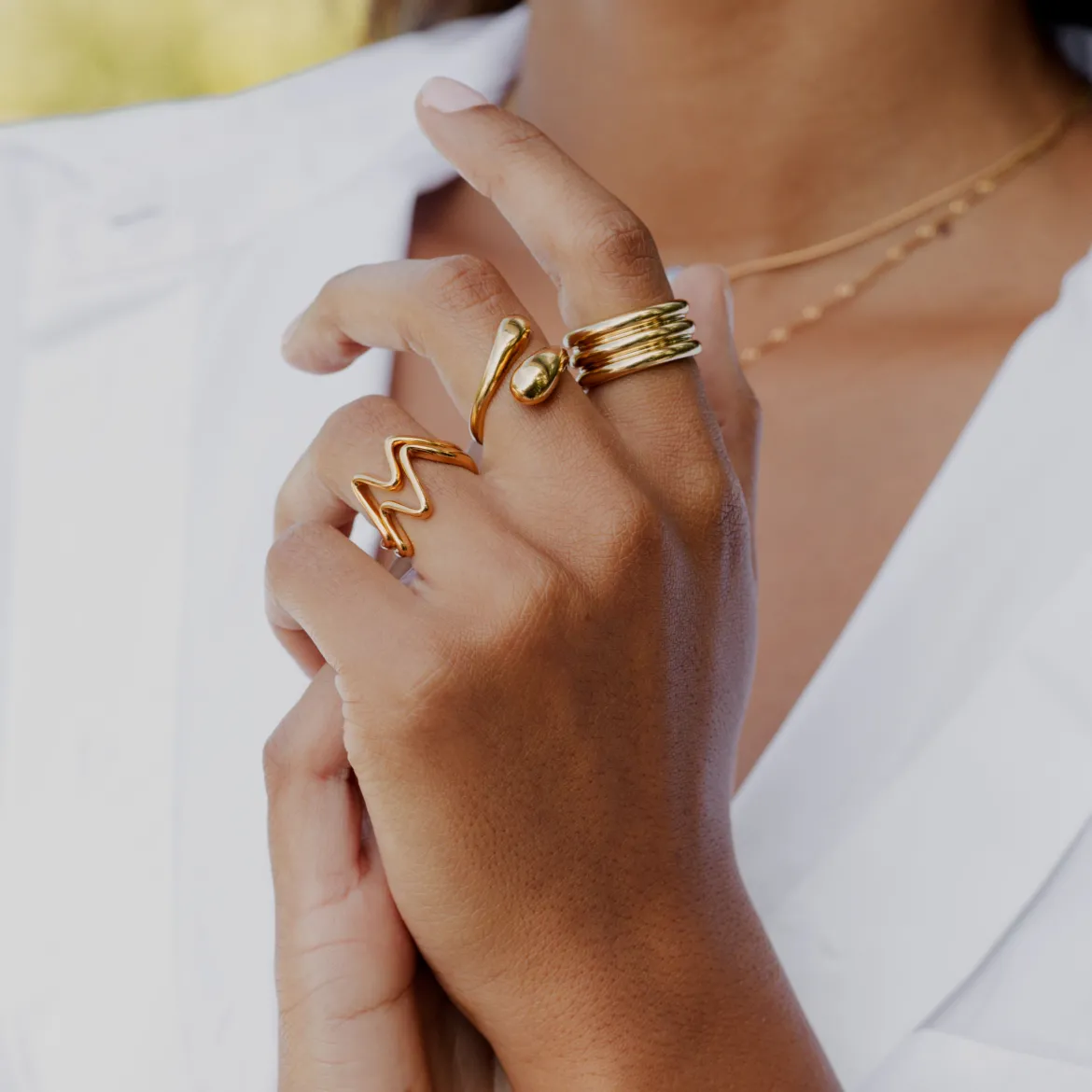 Fluid Motion Ring Gold