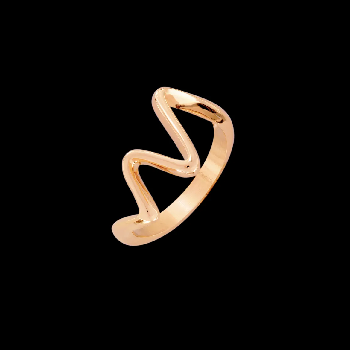 Fluid Motion Ring Roségold