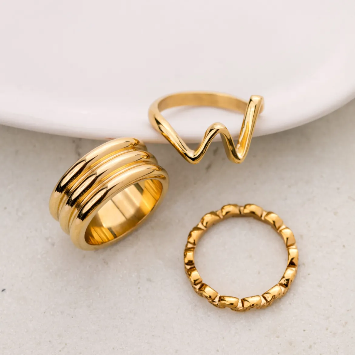 Fluid Motion Ring Silber