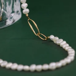 Fluidity Pearl Necklace Roségold