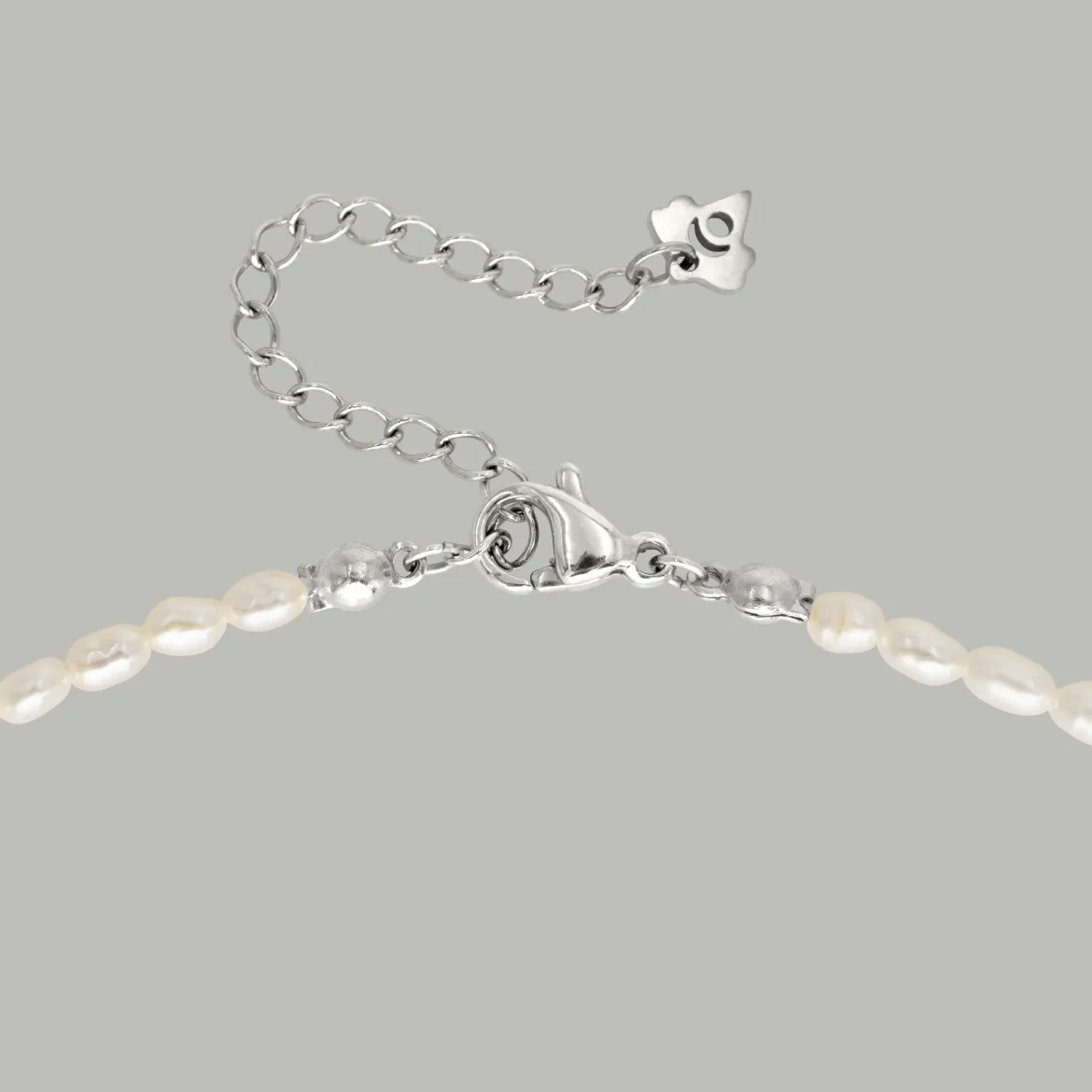 Fluidity Pearl Necklace Silber