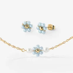 Forever Blue Daisy Bundle Gold