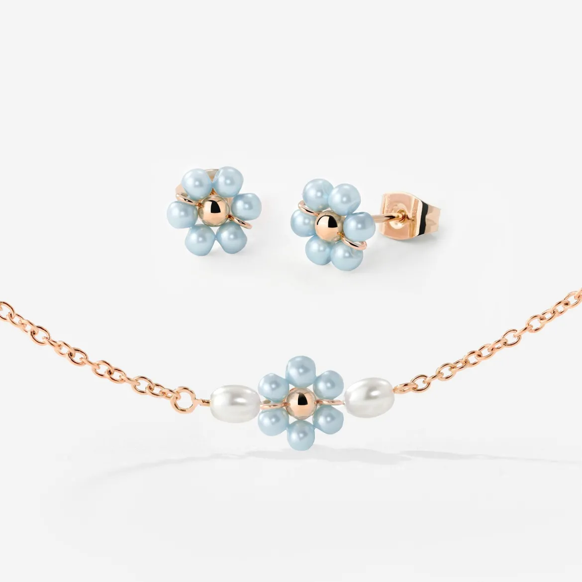 Forever Blue Daisy Bundle Roségold