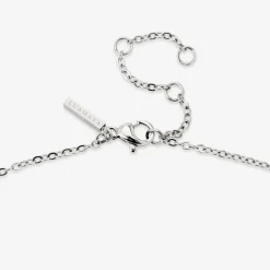 Forever Blue Daisy Necklace Silber
