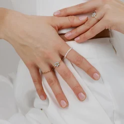 Forever Blue Daisy Ring Roségold - 50