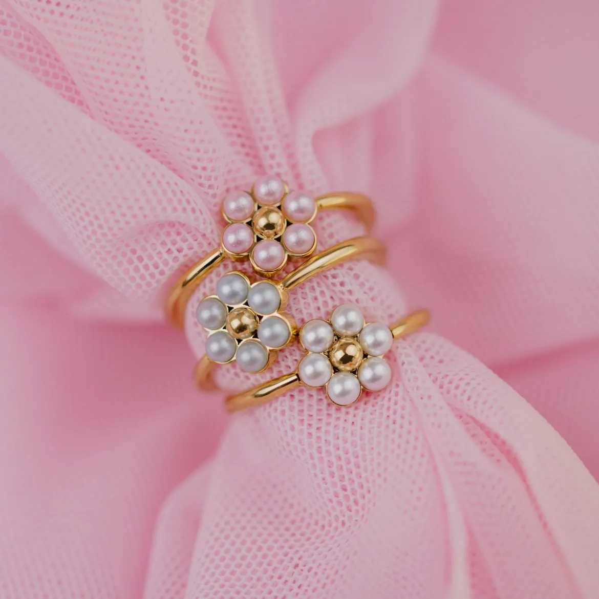 Forever Blue Daisy Ring Silber - 50