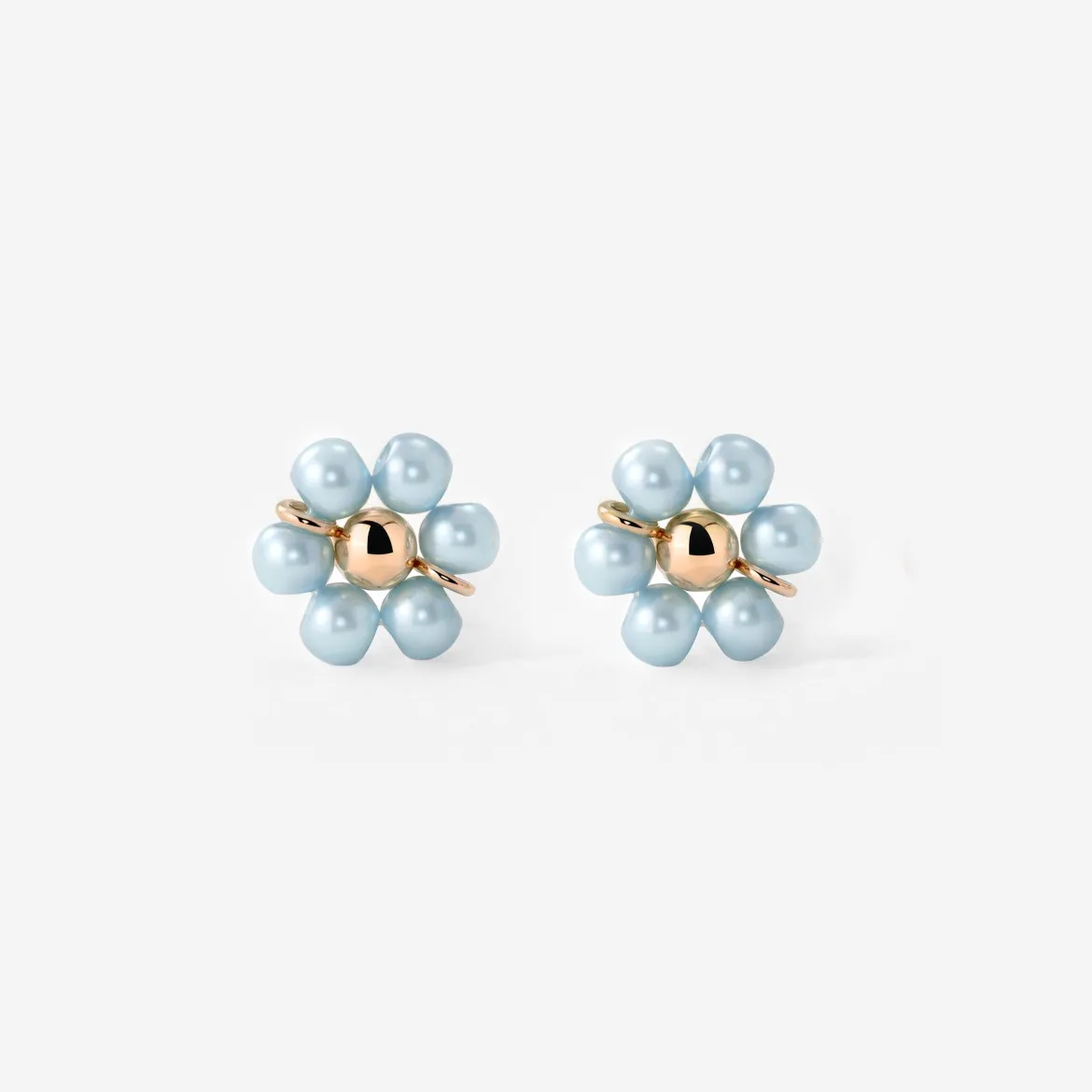 Forever Blue Daisy Studs Roségold