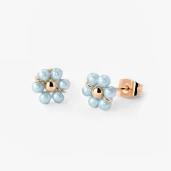 Forever Blue Daisy Studs Roségold