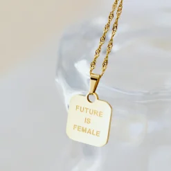 Future is female Necklace Roségold