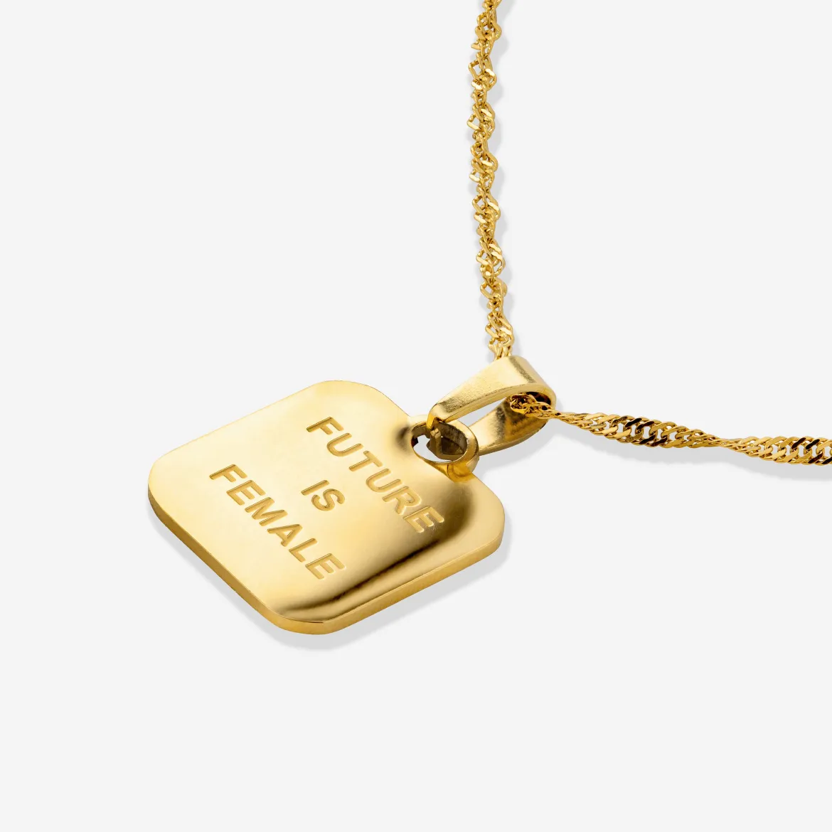 Future is female Necklace Gold