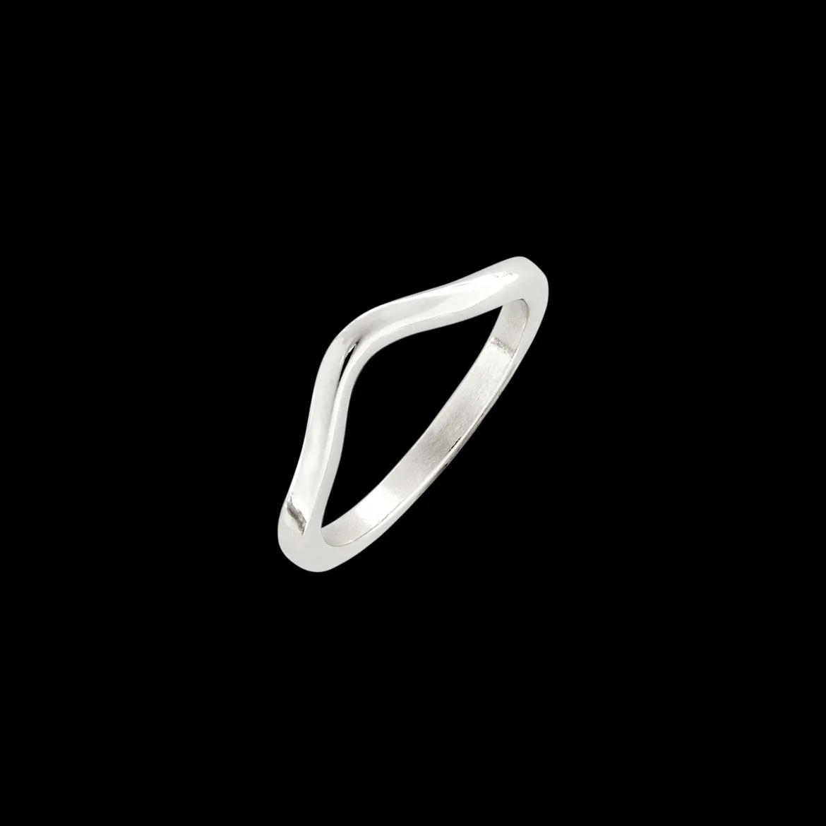 Gentle Curve Ring Silber