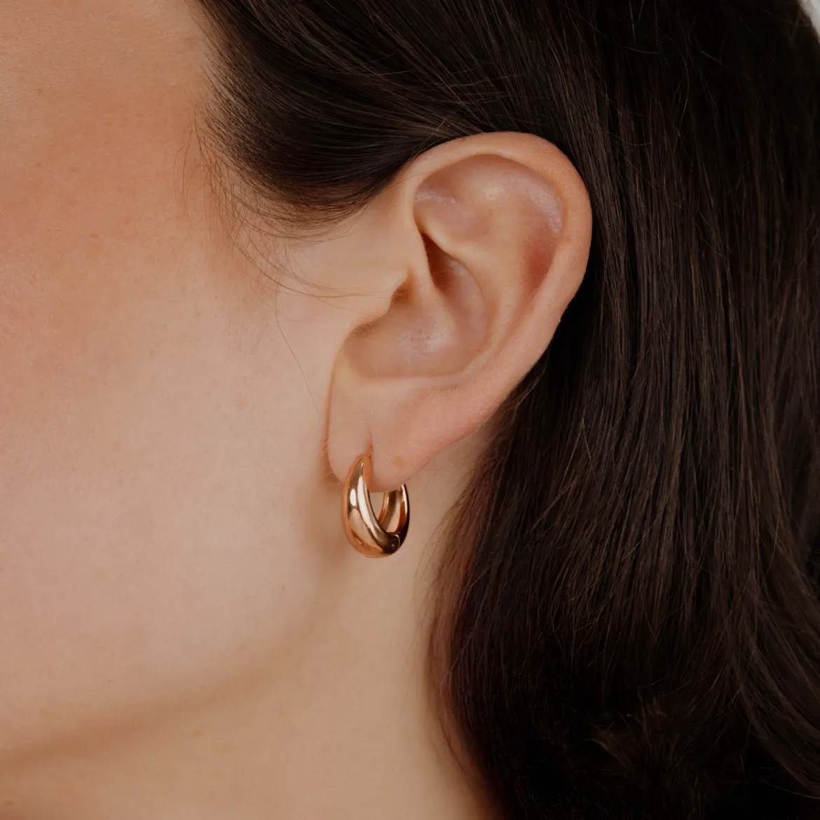 Gilded Curve Hoops Roségold