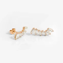 Glam Earclimber Studs Roségold