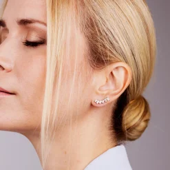 Glam Earclimber Studs Roségold