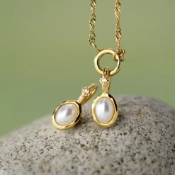Glazed Singapore Chain Necklace Set Silber