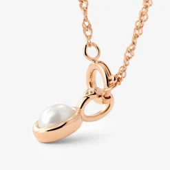 Glazed Singapore Chain Necklace Set Roségold