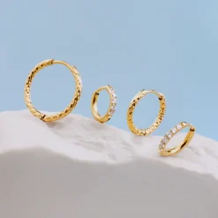 Glimmer Hoops Small Gold