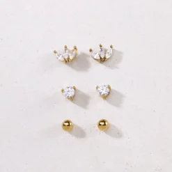 Glimmer Studs Gold
