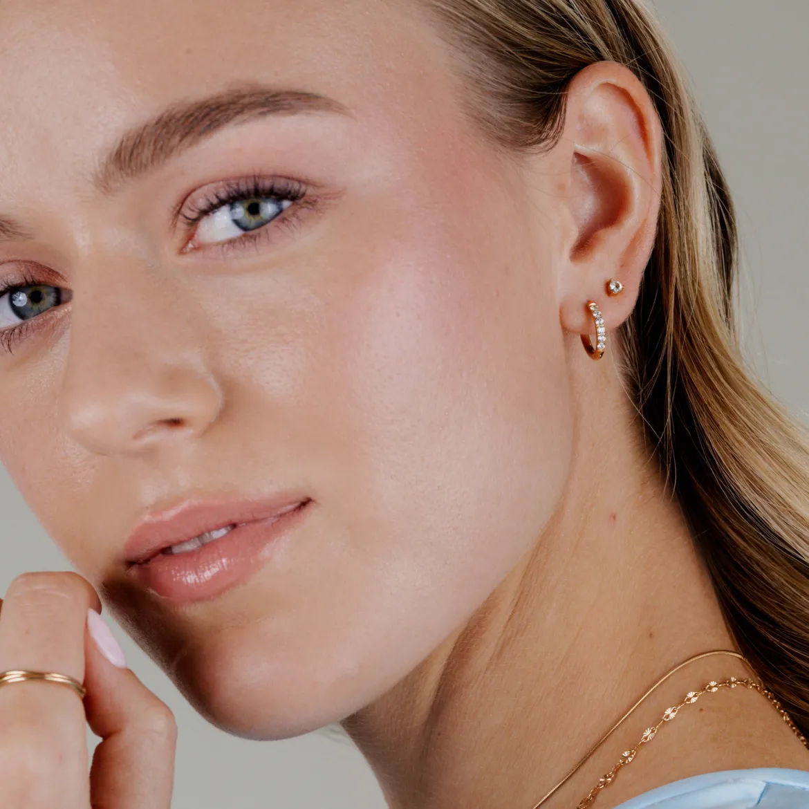 Glimmer Studs Roségold