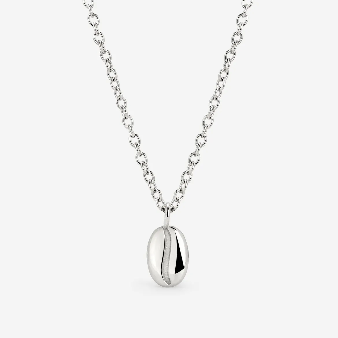 Golden Bean Necklace Silber
