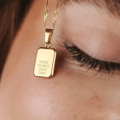 Good things take time Necklace Gold