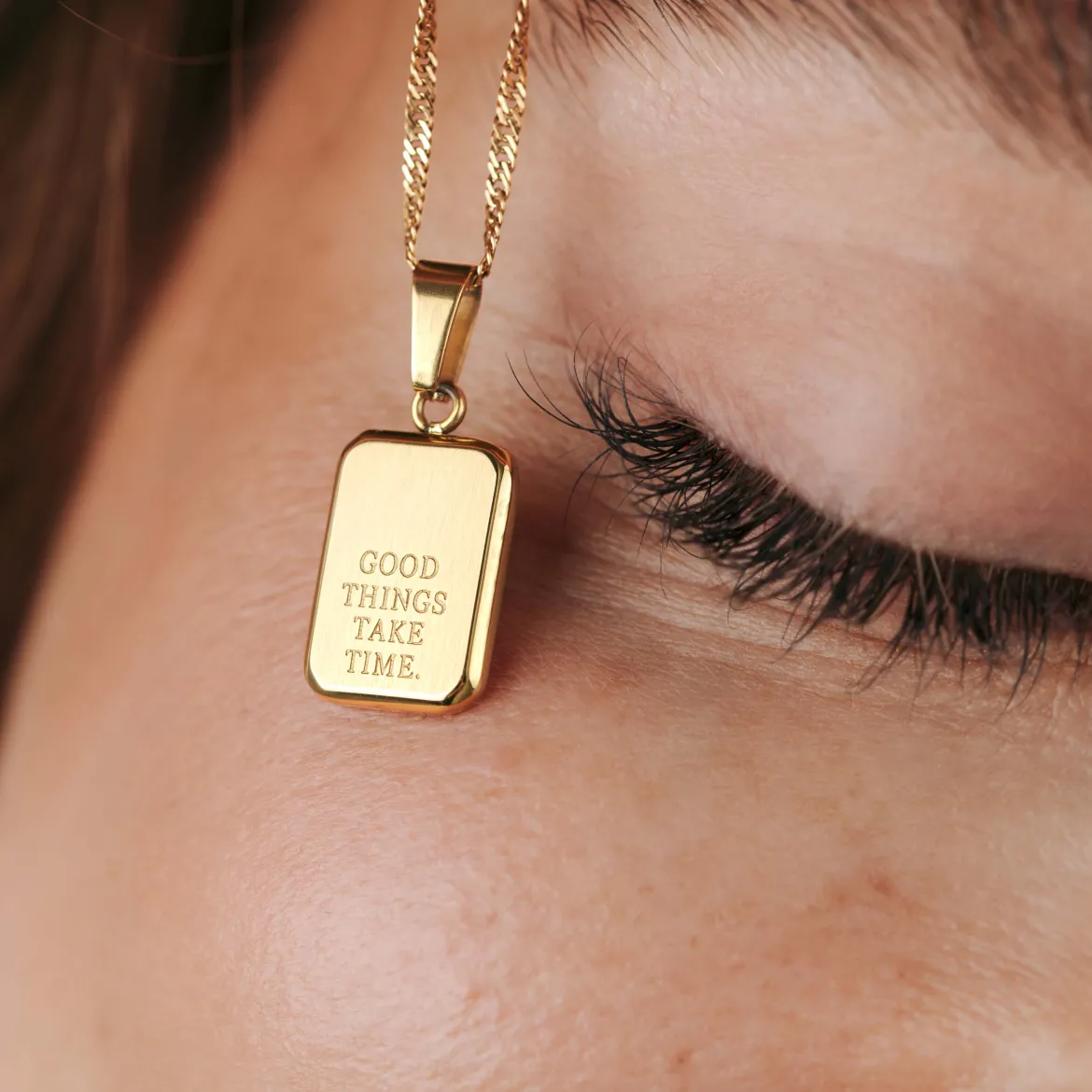 Good things take time Necklace Gold