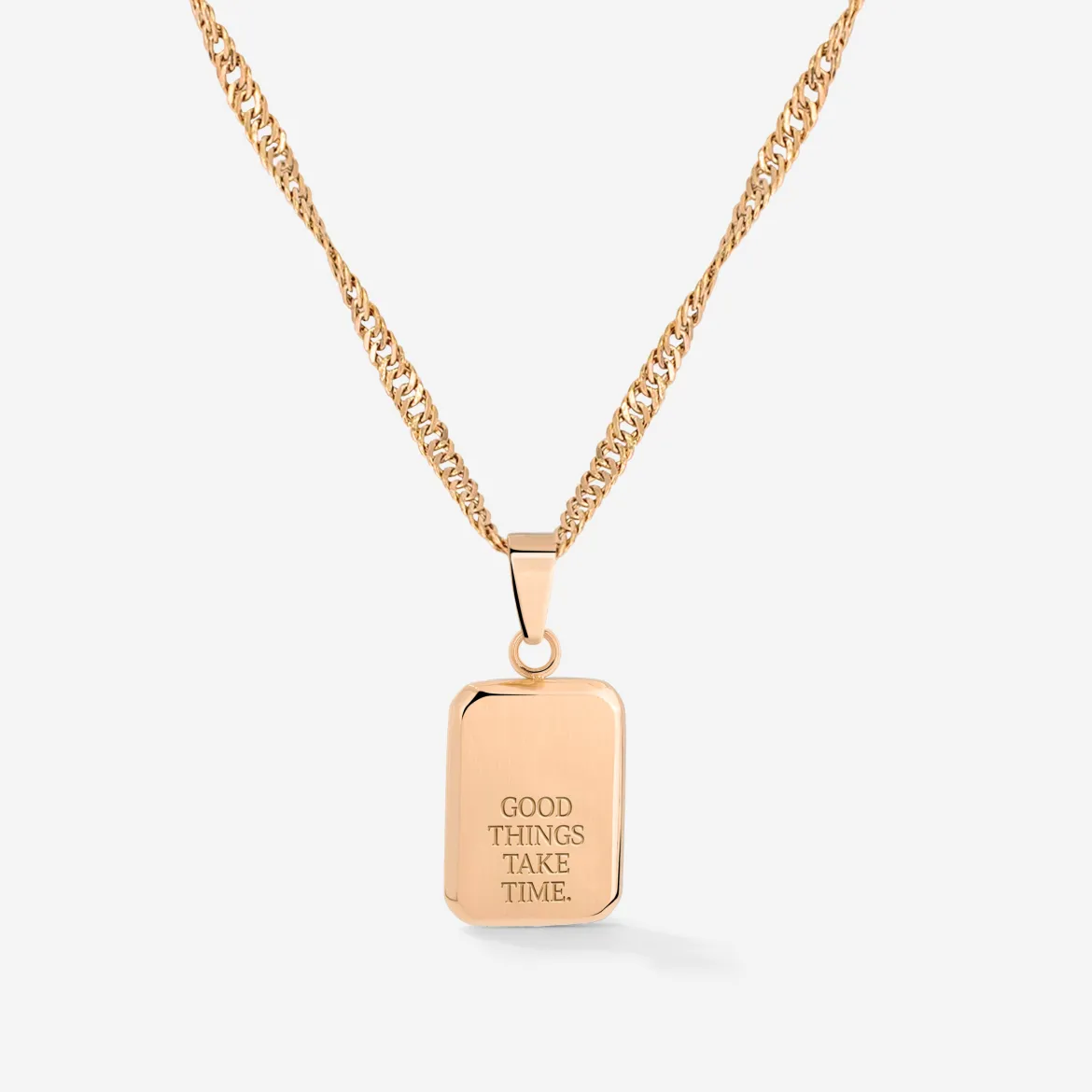 Good things take time Necklace Roségold
