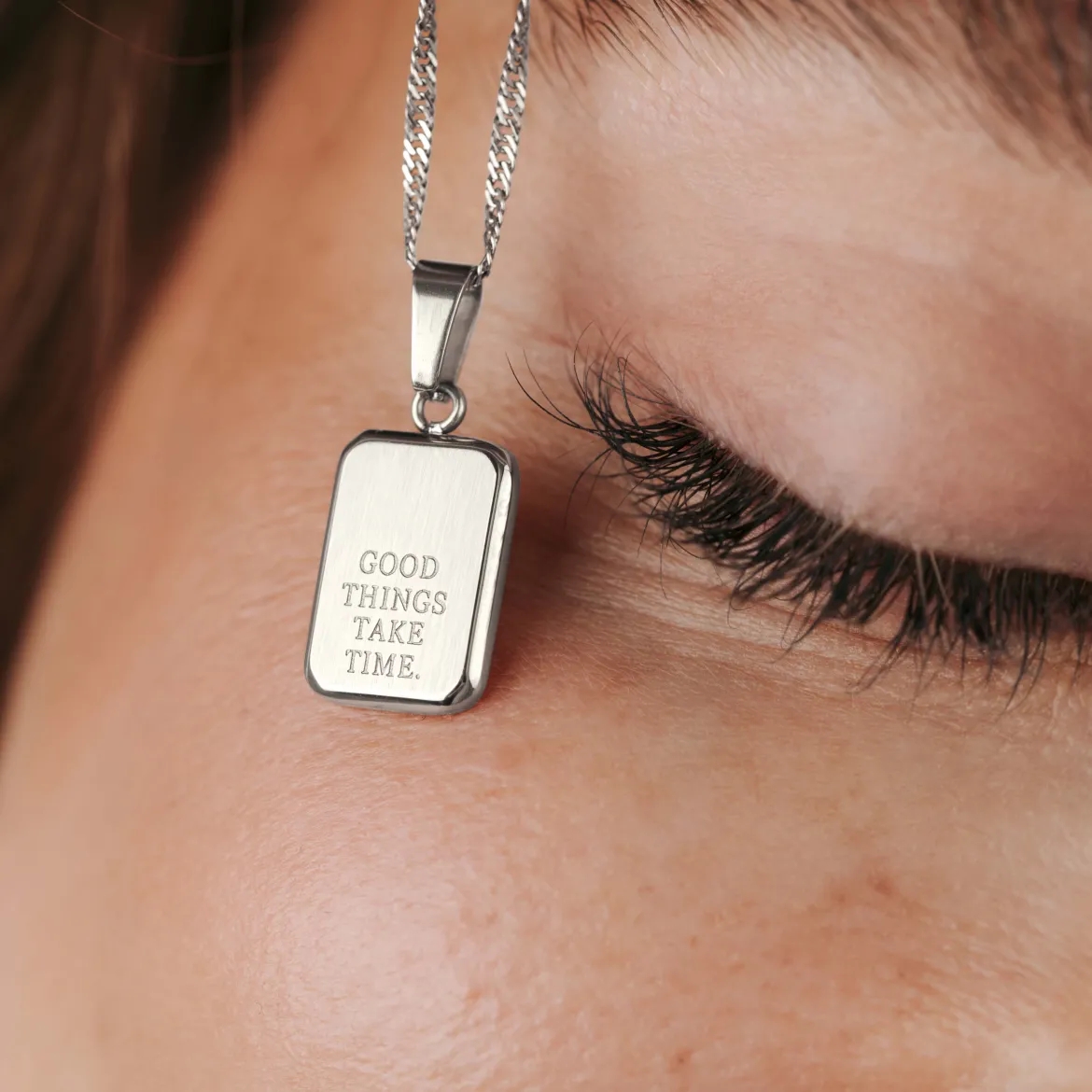 Good things take time Necklace Silber