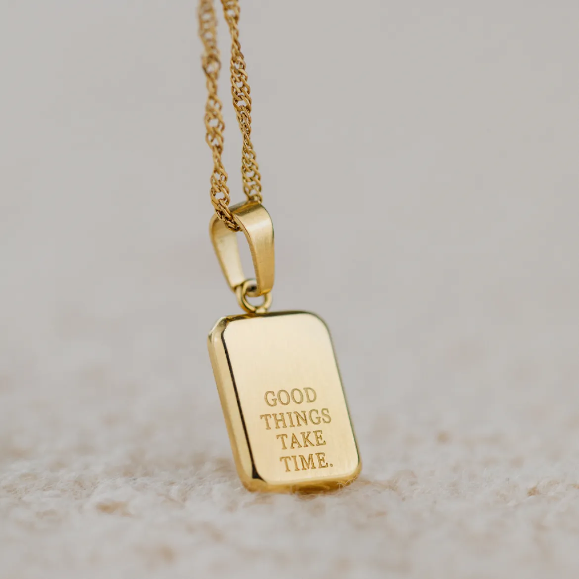 Good things take time Necklace Silber