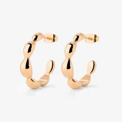 Graceful Curves Hoop Studs Roségold