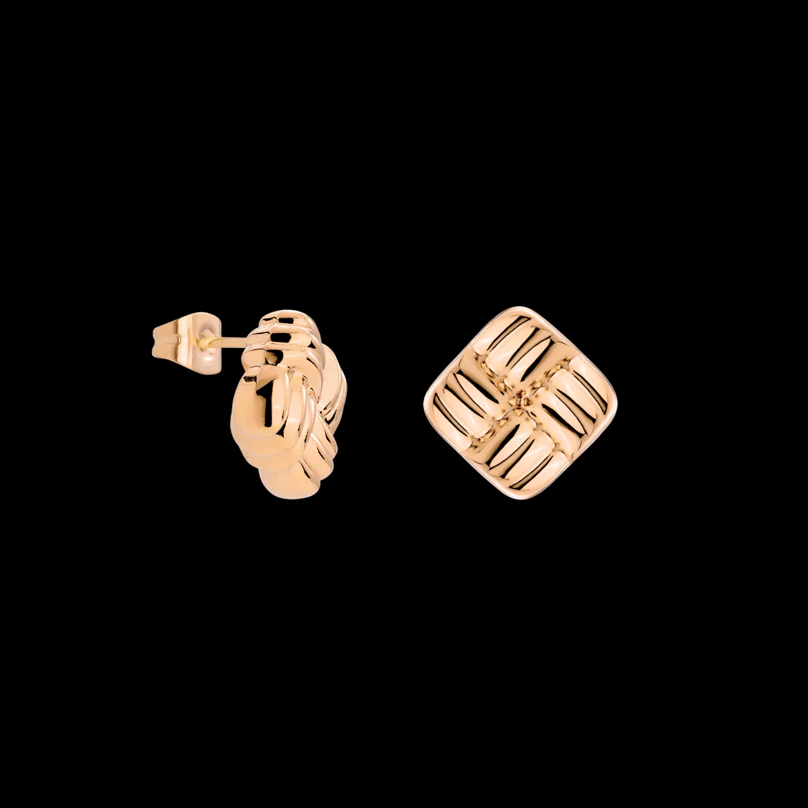 Granny Button Studs Small Roségold