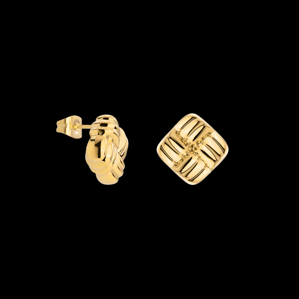 Granny Button Studs Small Gold