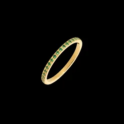 Green Sparkle Ring Gold