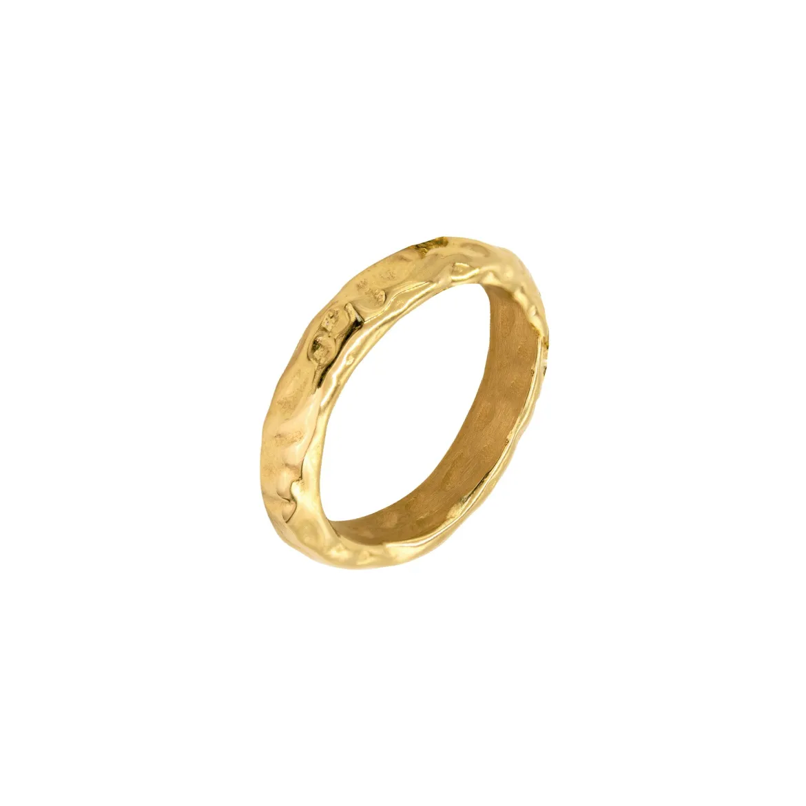 Hammered Unity Ring Gold