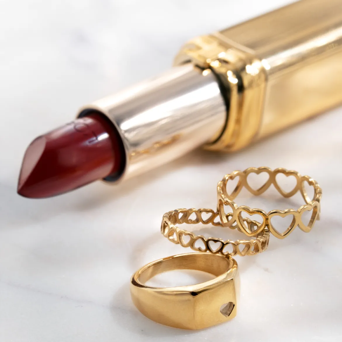 Heart in Heart Ring Roségold